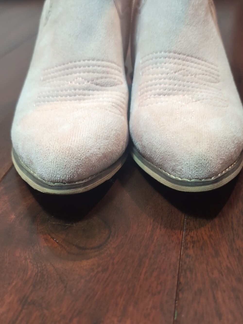 Altar'd State Pale Pink Suede Western Booties - Picture 4 of 6